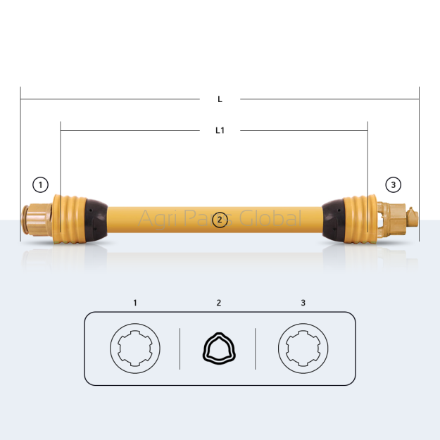 Wał przegubowy STANDARD / 30.2x92 / rura - trójkąt / ze sprzęgłem przeciążeniowym i jednokierunkowym