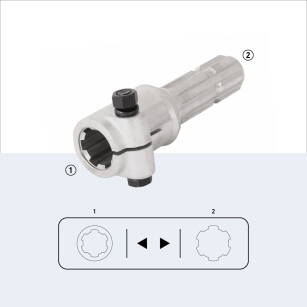 Adapter damsko-męski, przedłużka 6x6 frezów