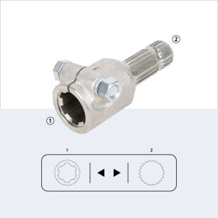 Adapter damsko-męski 6 frezów 