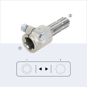 Adapter damsko-męski 6x8 frezów